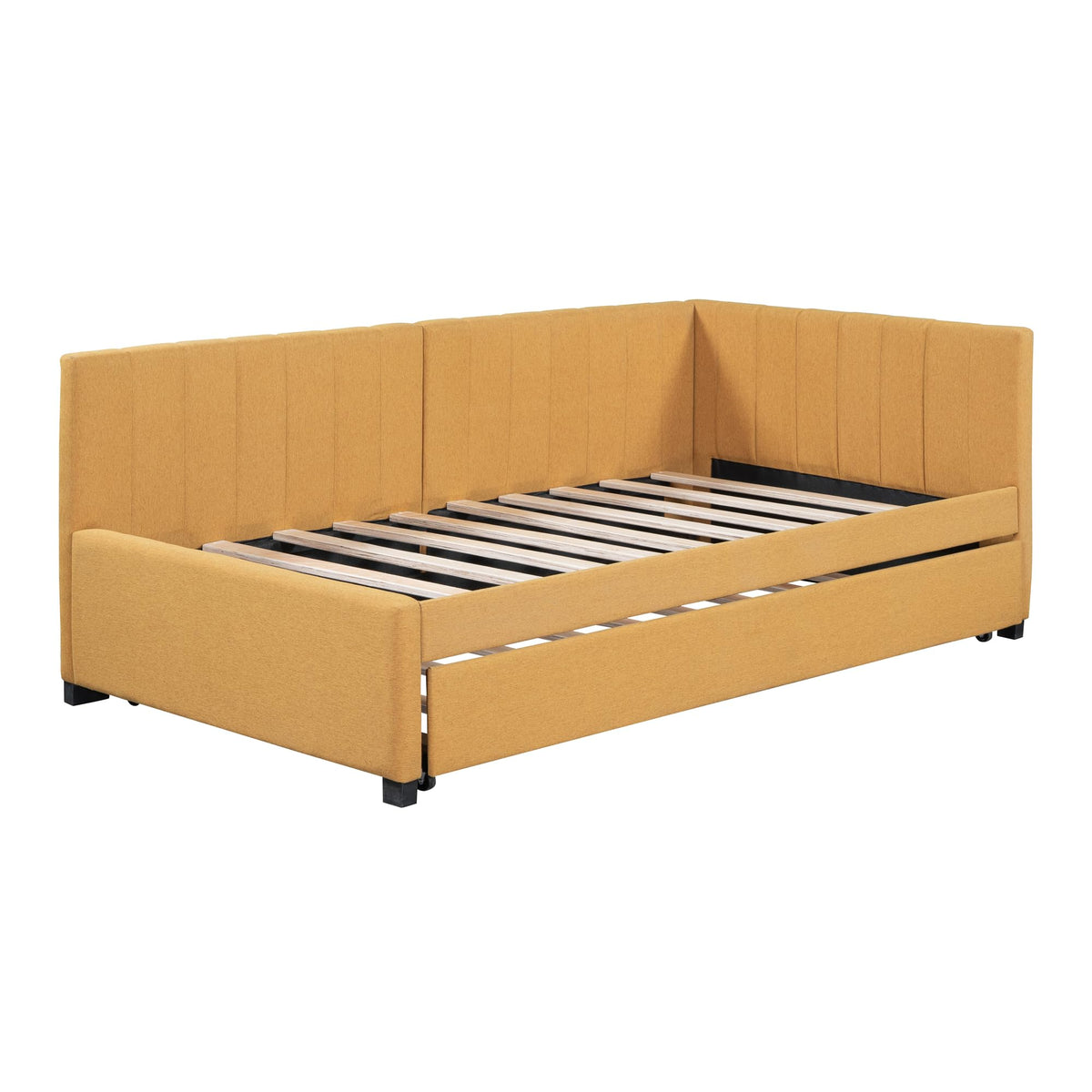 Twin Size Linen Upholstered Daybed with Trundle U393