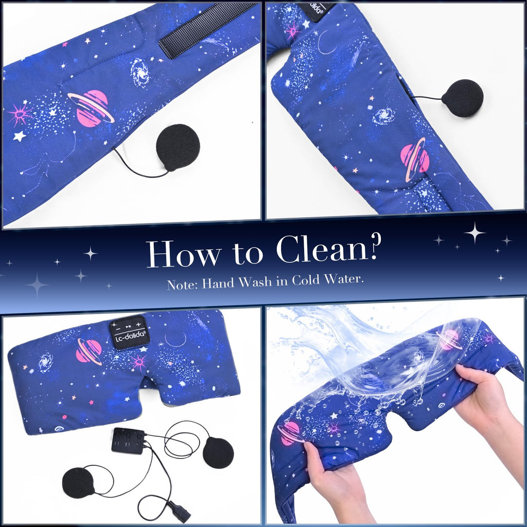 Sleep Mask with Bluetooth Headphones and Silk Sleep Mask N13735