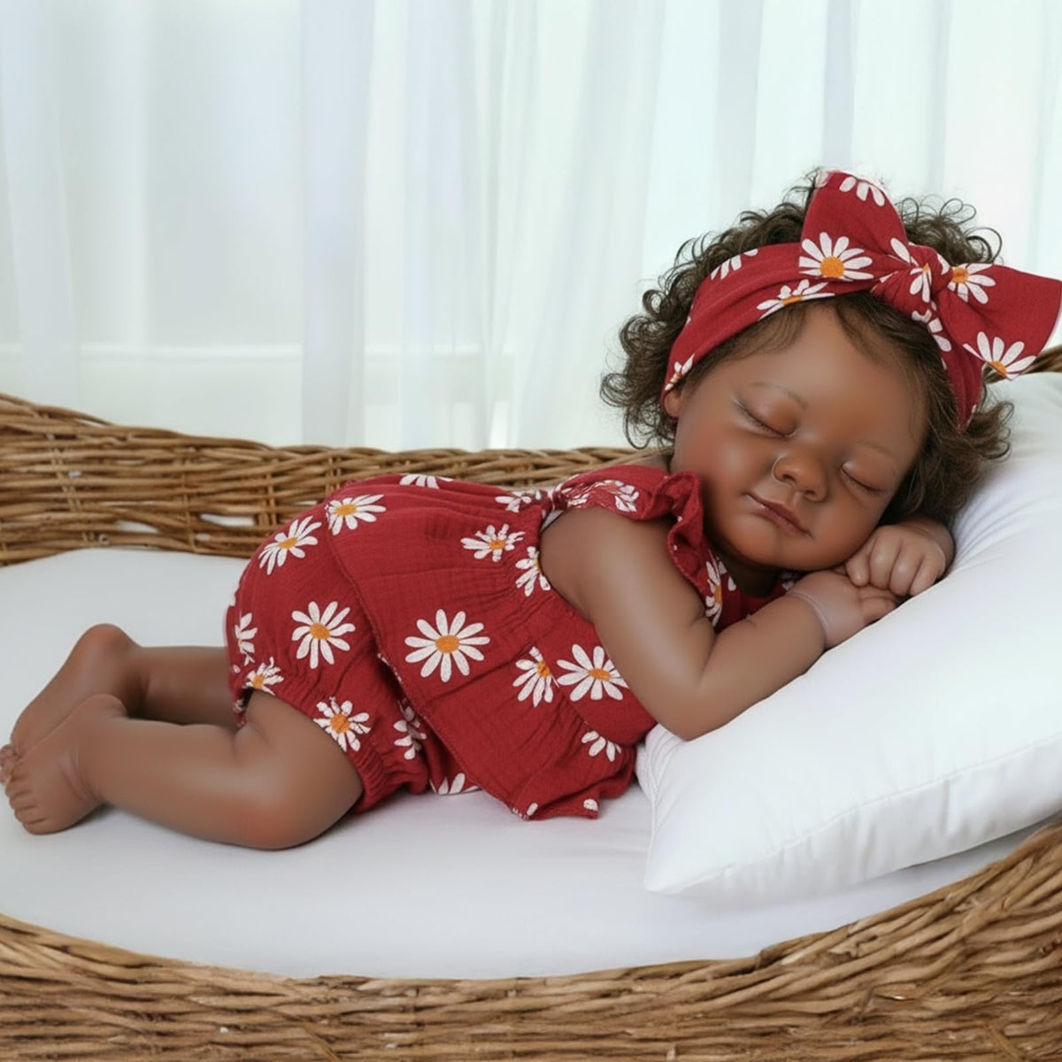 20 Inch Reborn Baby Dolls Black Girl with Accessories Set J292