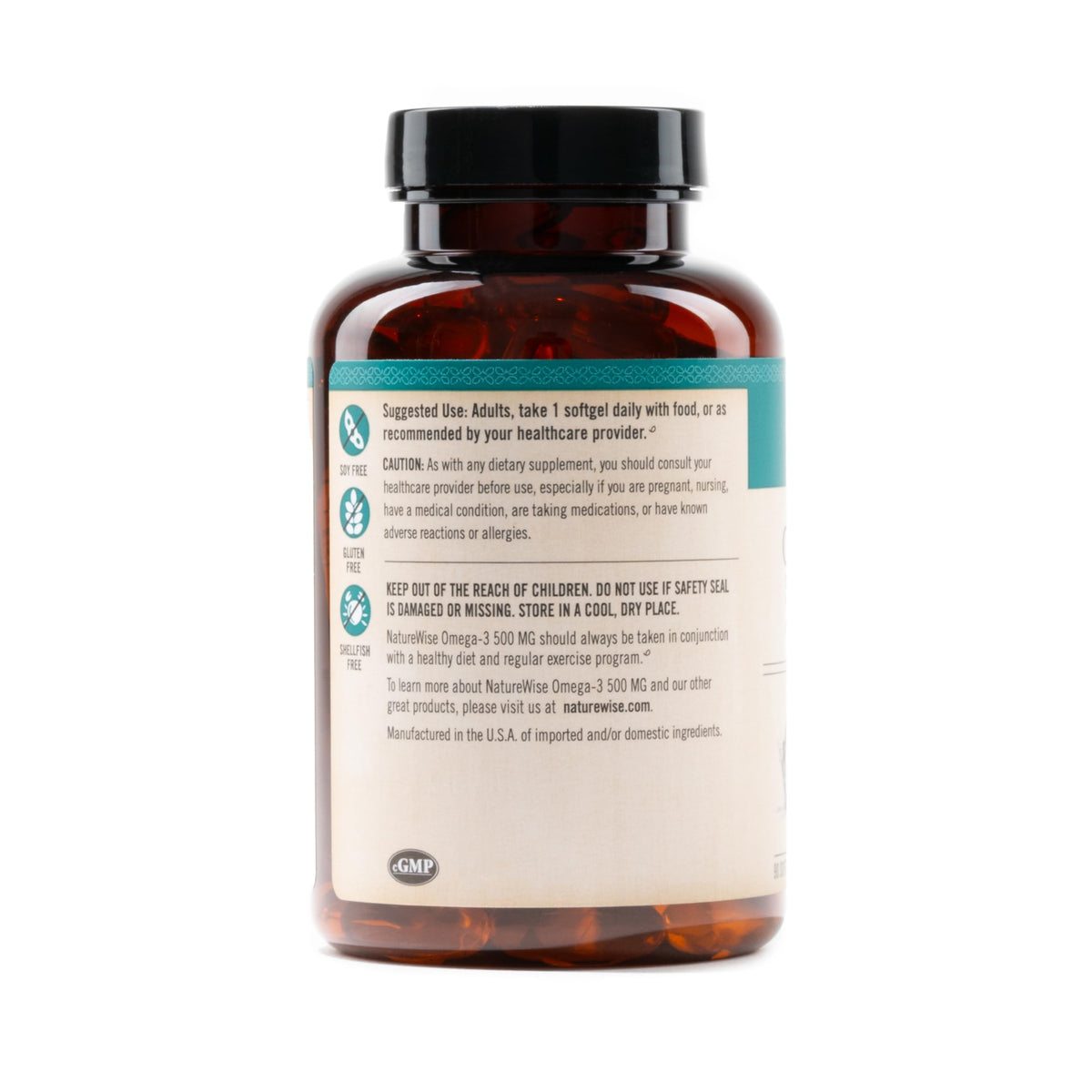 Omega 3 Fish Oil 500 mg EPA & DHA 90 Softgels A601612