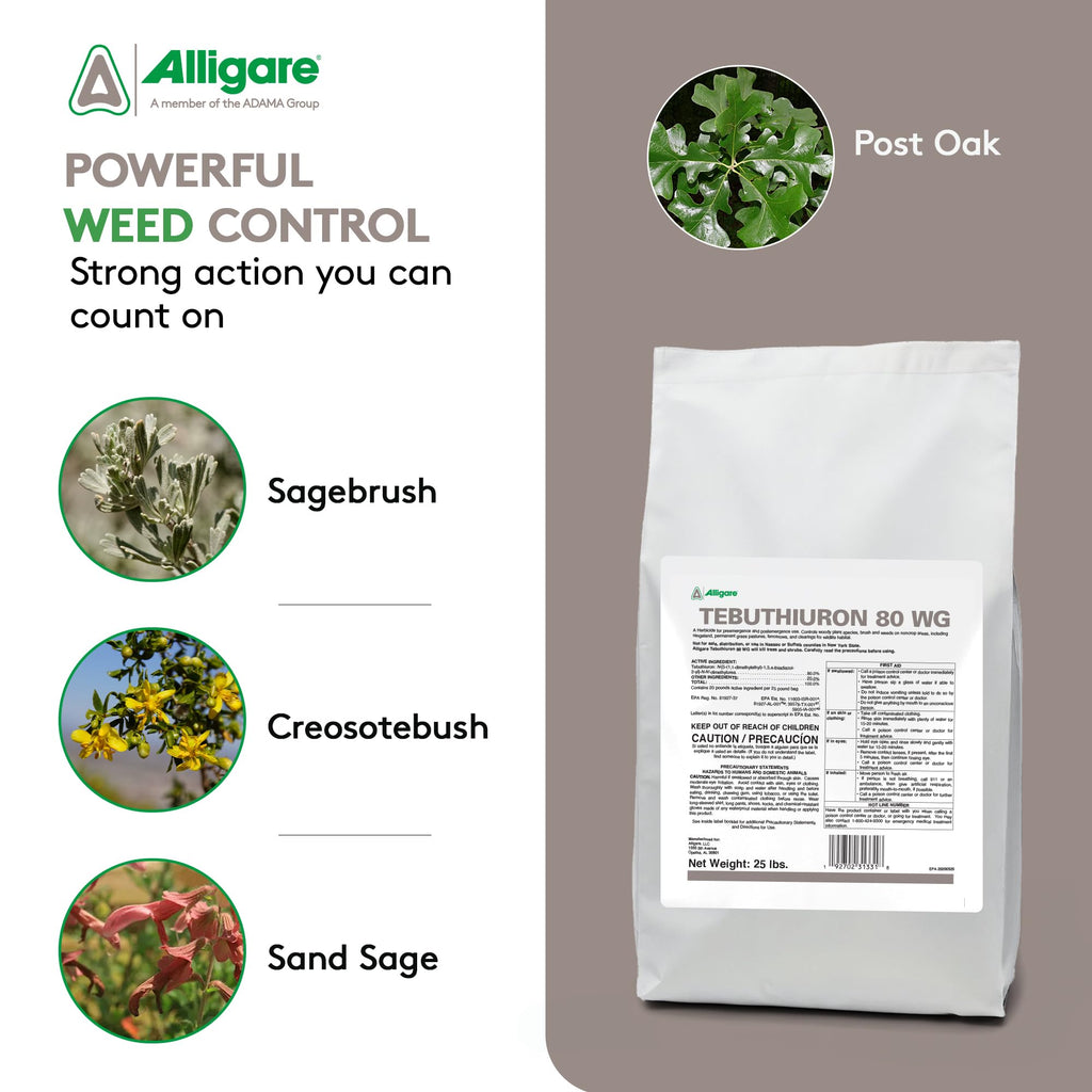 Tebuthiuron 80 WG Granular Herbicide Weed Killer 25 lb D715