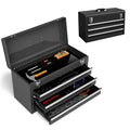 Portable Metal 3 Drawer Lockable Tool Box J82949