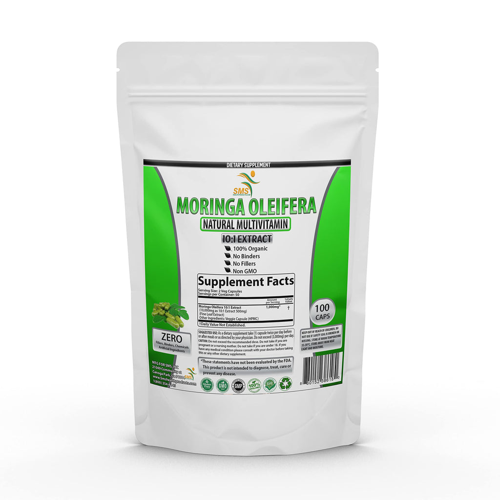 Moringa Oleifera 100 Veggie Capsules 1000mg Leaf Powder U830369