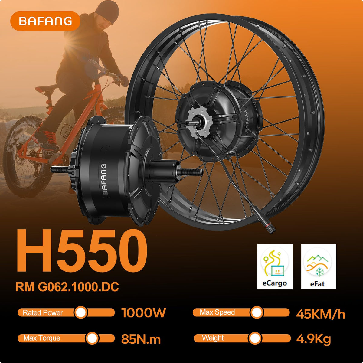 48V 1000W Ebike Conversion Kit with TFT Display and Battery Z637034