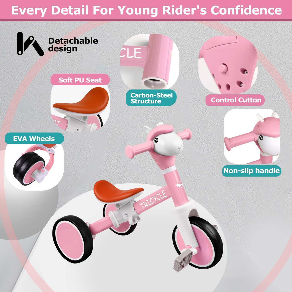 4-in-1 Kids Tricycle with Light & Music Z20567