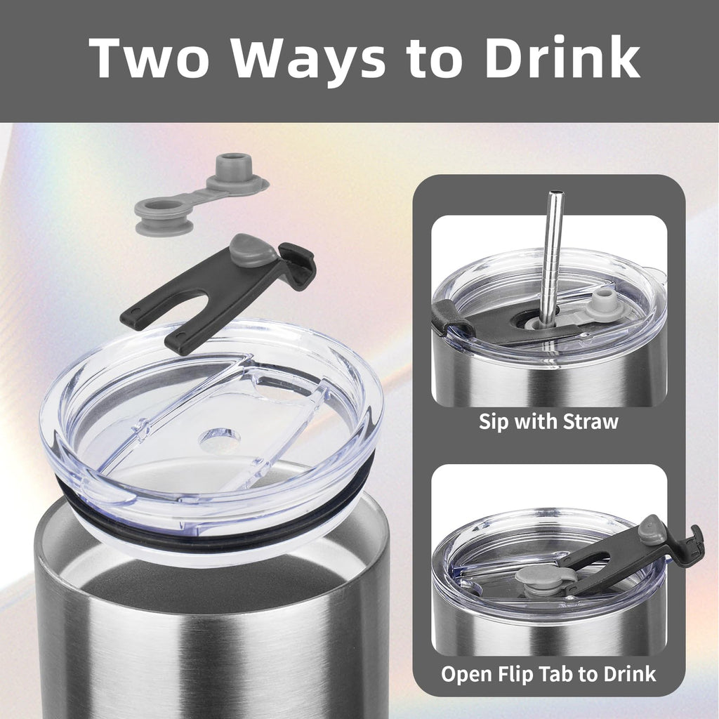 20oz Insulated Tumbler with Lid Straw Y9099