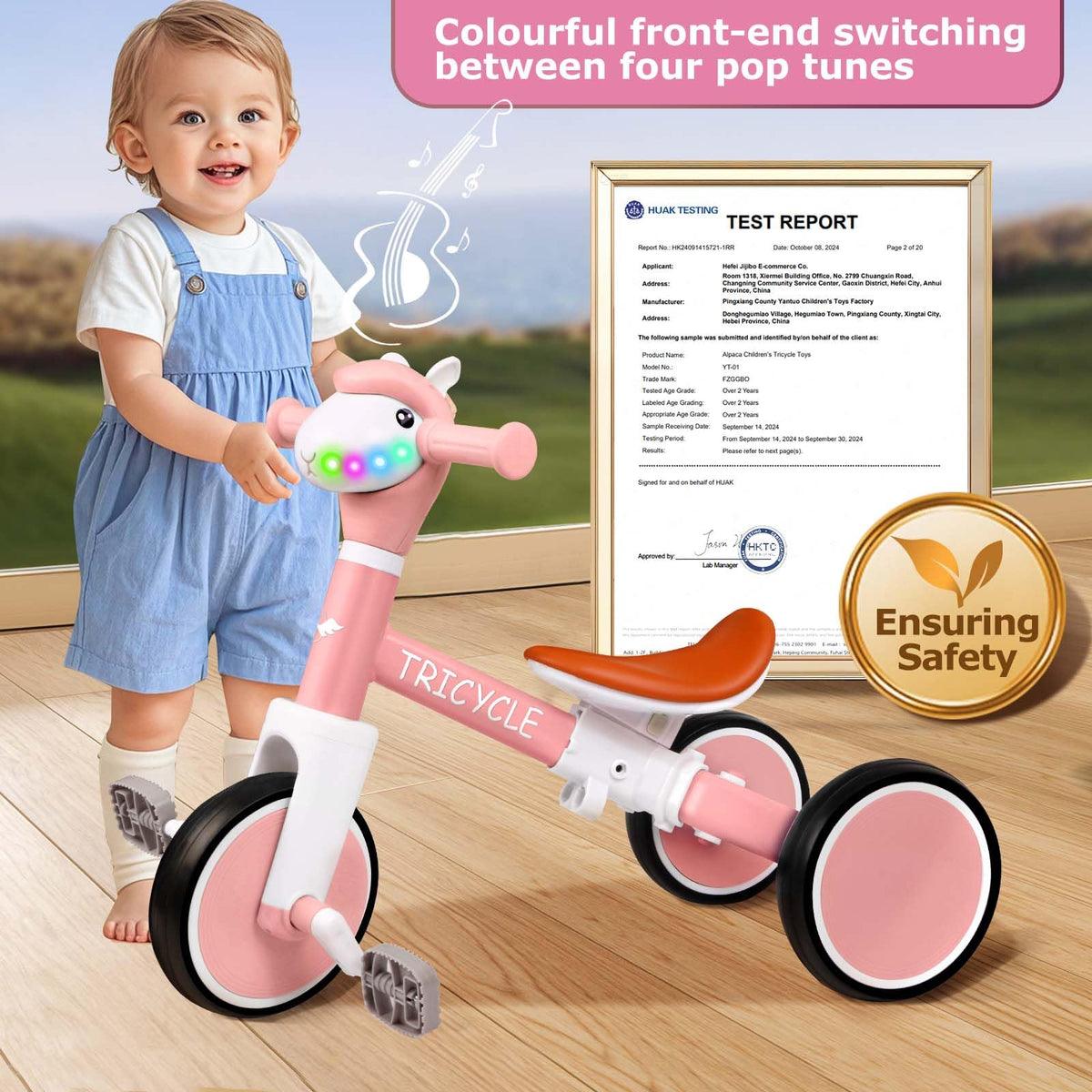 4-in-1 Kids Tricycle with Light & Music Z20567