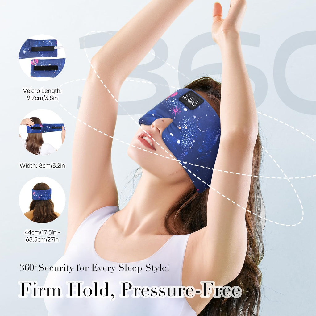 Sleep Mask with Bluetooth Headphones and Silk Sleep Mask N13735
