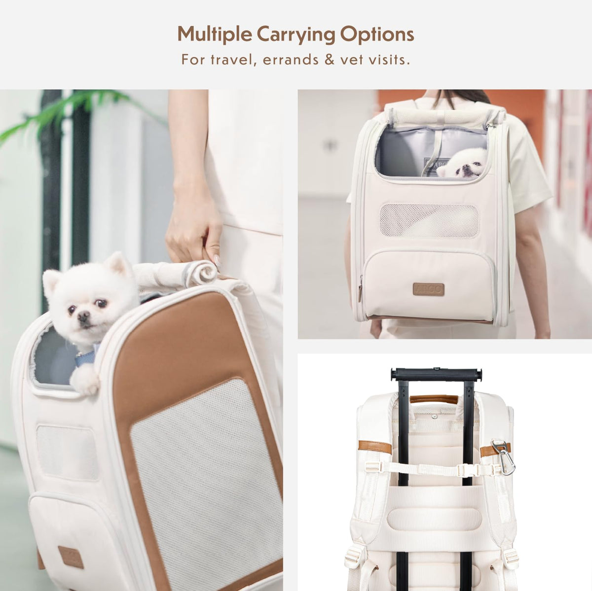 Tan Pet Backpack Carrier A85379