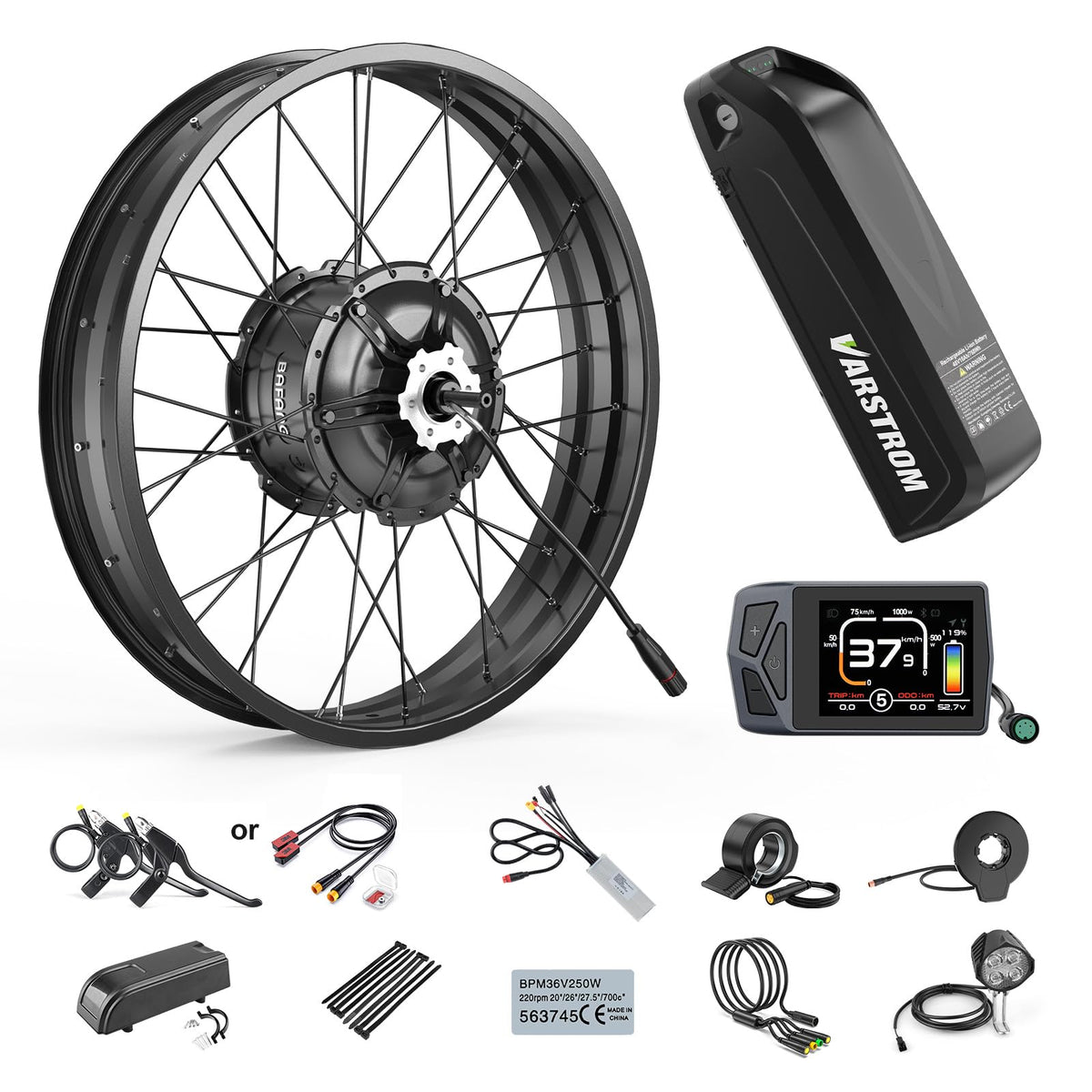 48V 1000W Ebike Conversion Kit with TFT Display and Battery Z637034