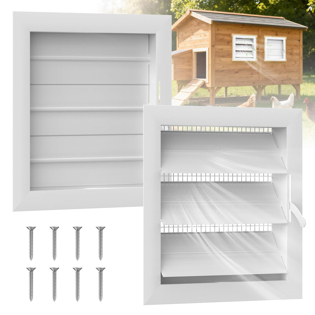 Adjustable Aluminum Alloy Gable Vent with Mesh Screen R38064