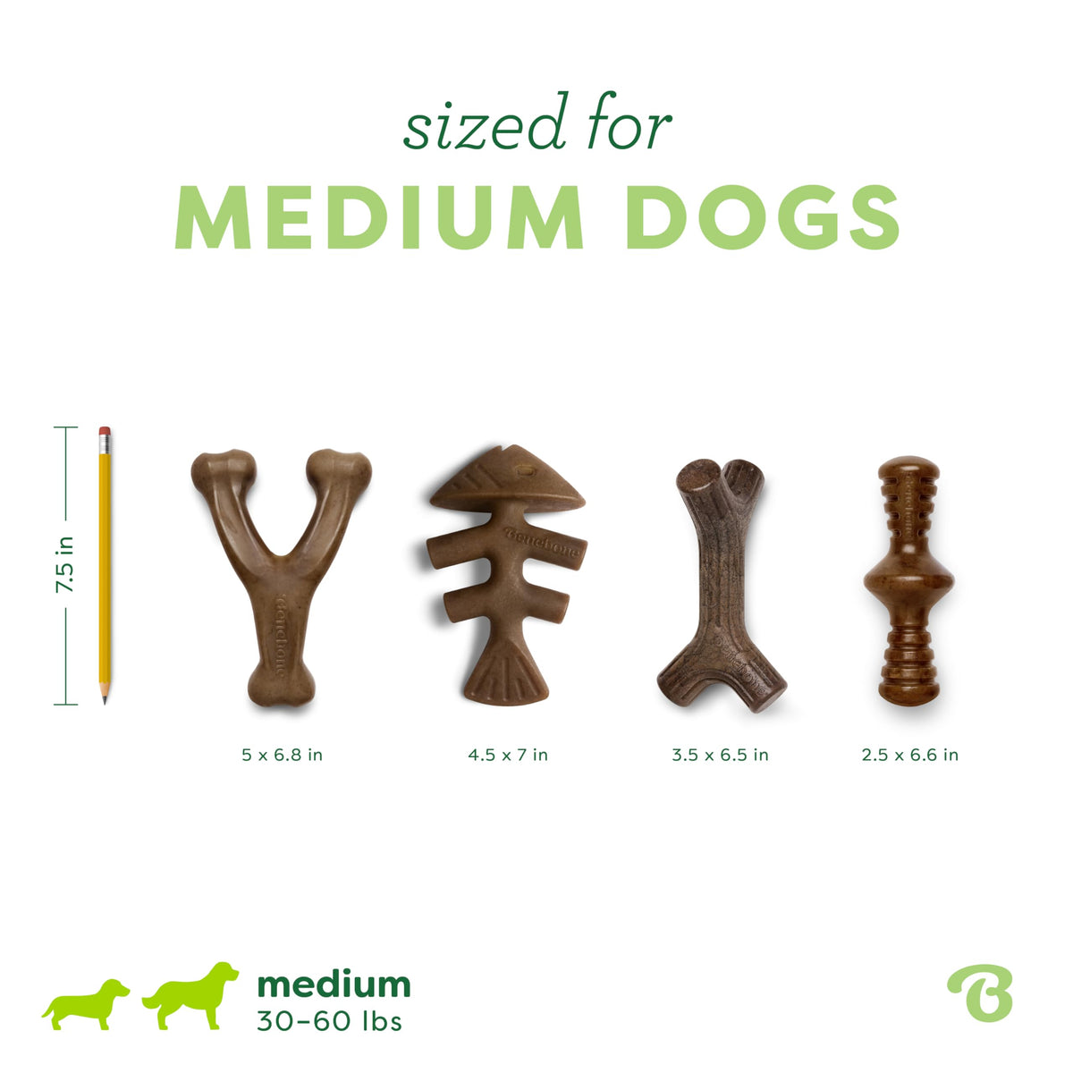 Medium 4-Pack Dog Toys B28047