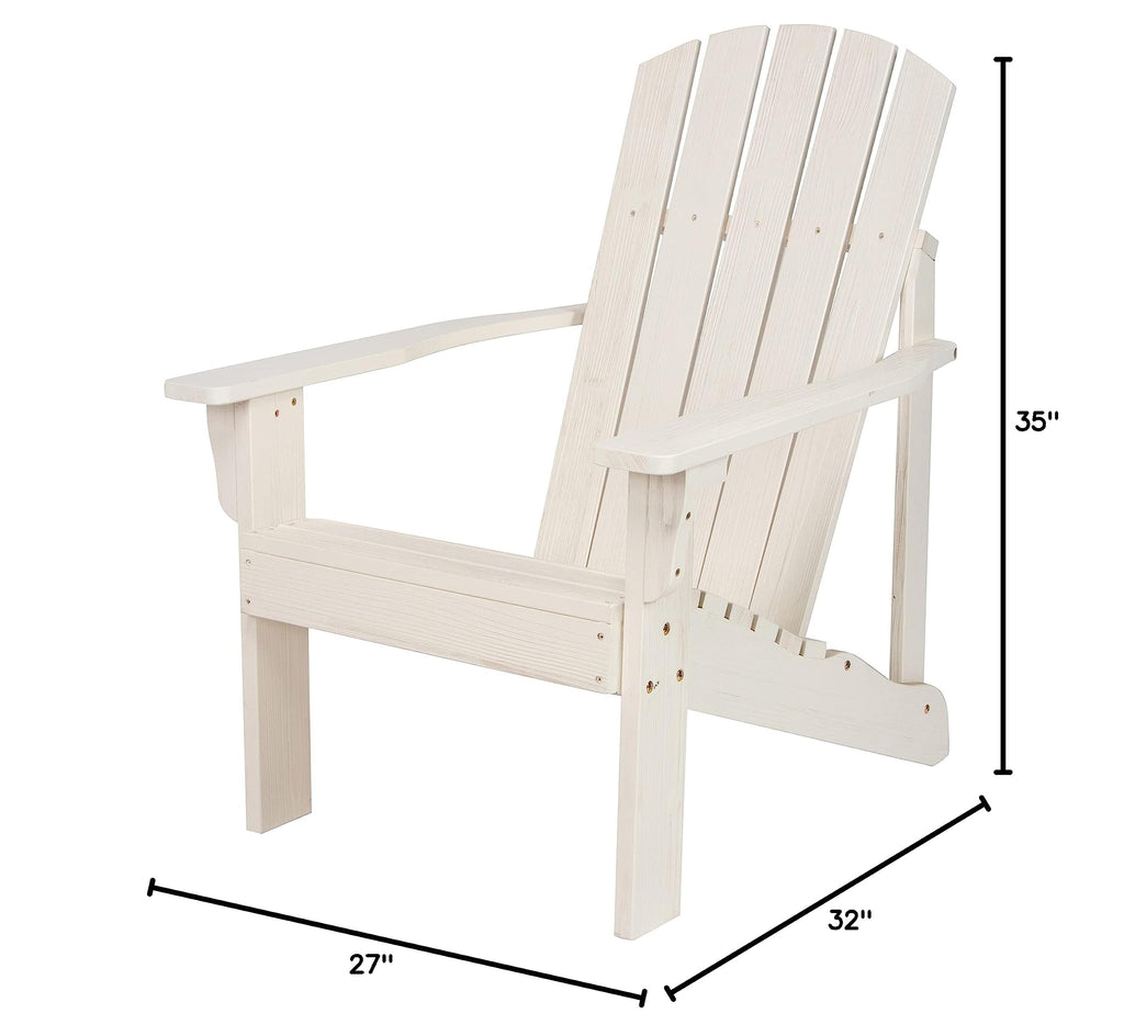 Eggshell White Wooden Adirondack Chair O56354