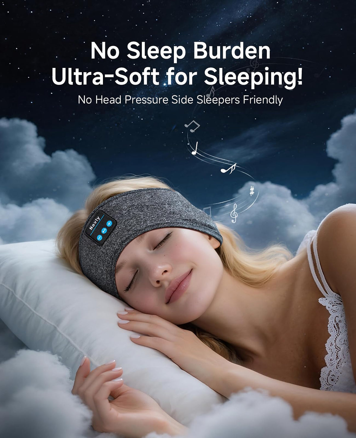 Bluetooth 5.4 Wireless Sleep Mask Headphones X300363