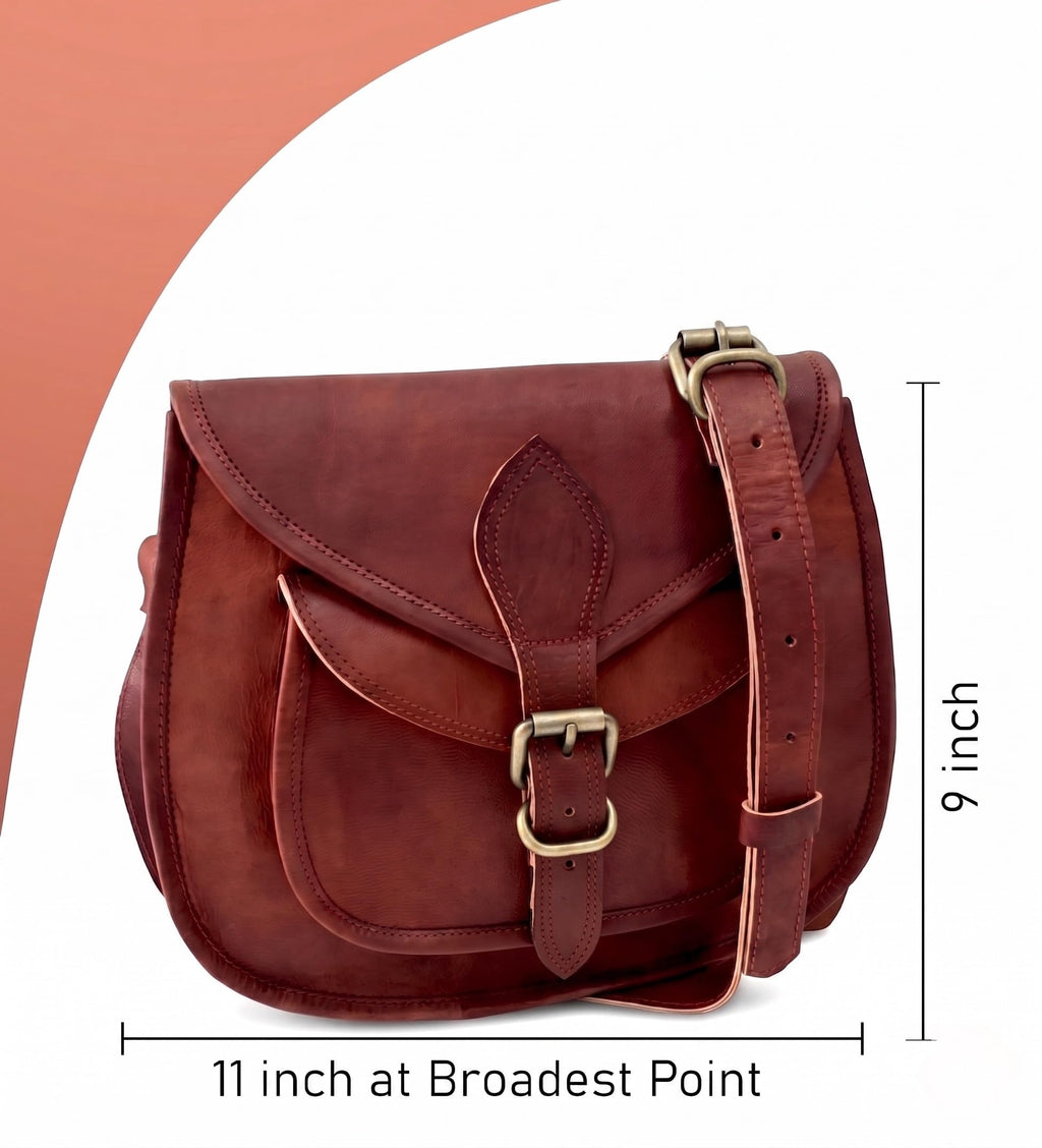 Genuine Leather Crossbody Satchel Bag Q115