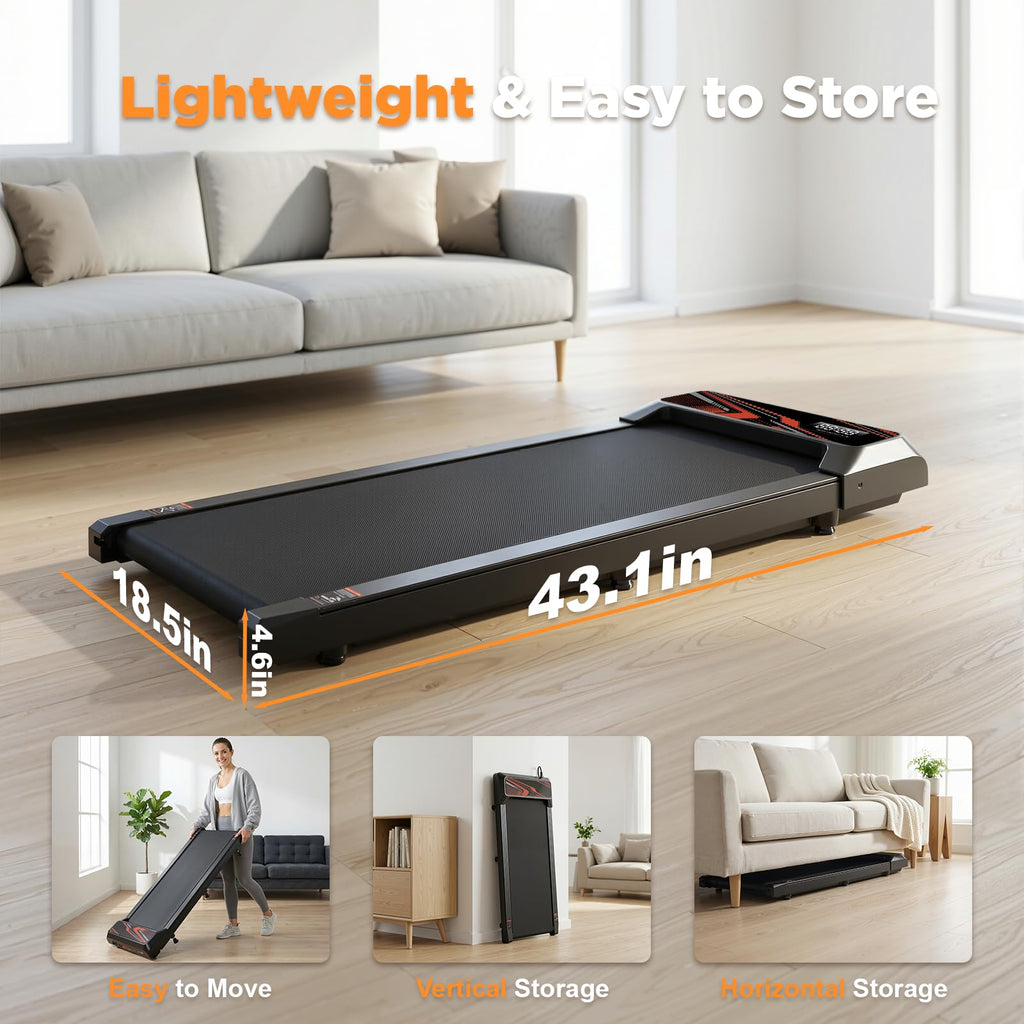 2.5HP Portable Compact Treadmill with Incline and Remote K700028