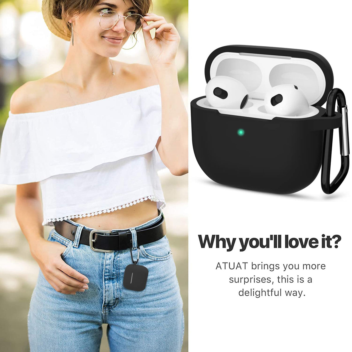 Black AirPods 3 Case Cover J253291