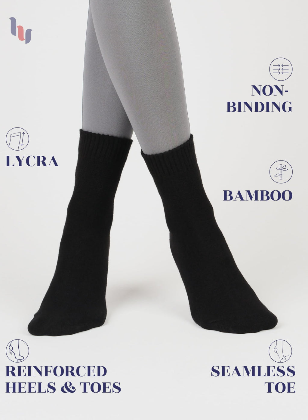 Loose Fit Bamboo Ankle Socks N768