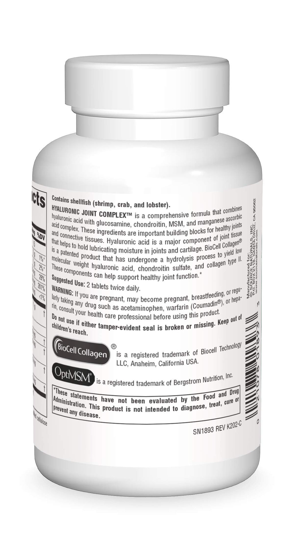 Hyaluronic Joint Complex 60 Tablets Z50150