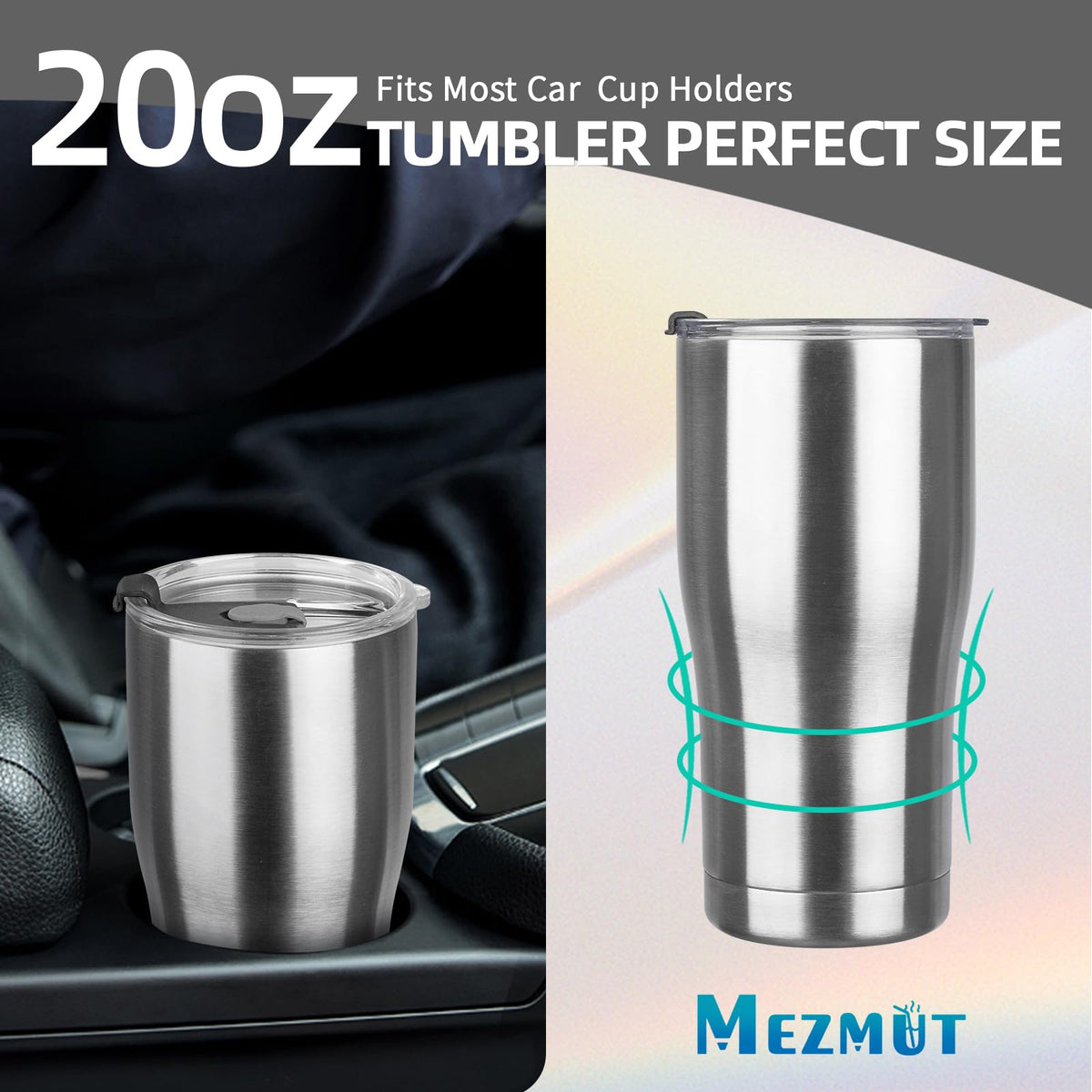 20oz Insulated Tumbler with Lid Straw Y9099