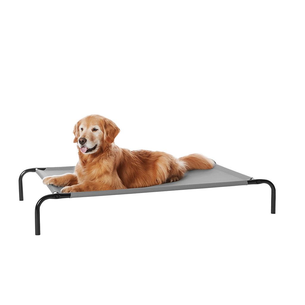 Elevated Dog Bed with Metal Frame, Grey Q156