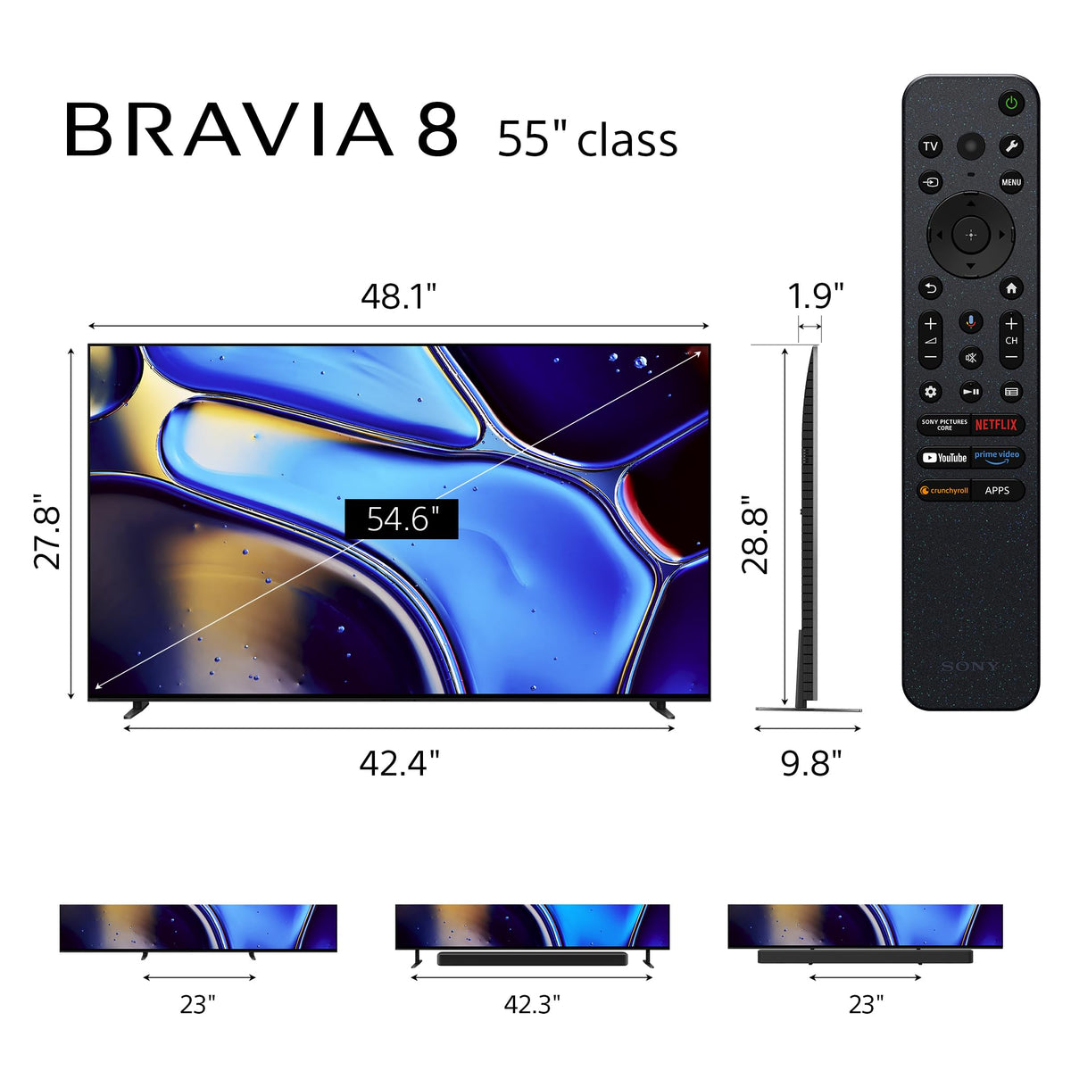 55 Inch OLED 4K HDR Smart Google TV E23809