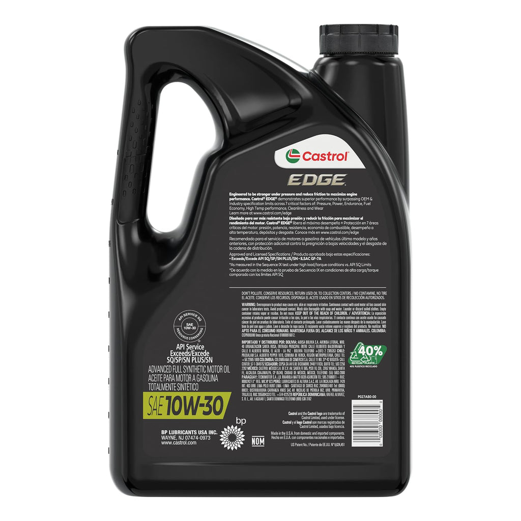 10W-30 Full Synthetic Motor Oil, 5 Quarts R90201