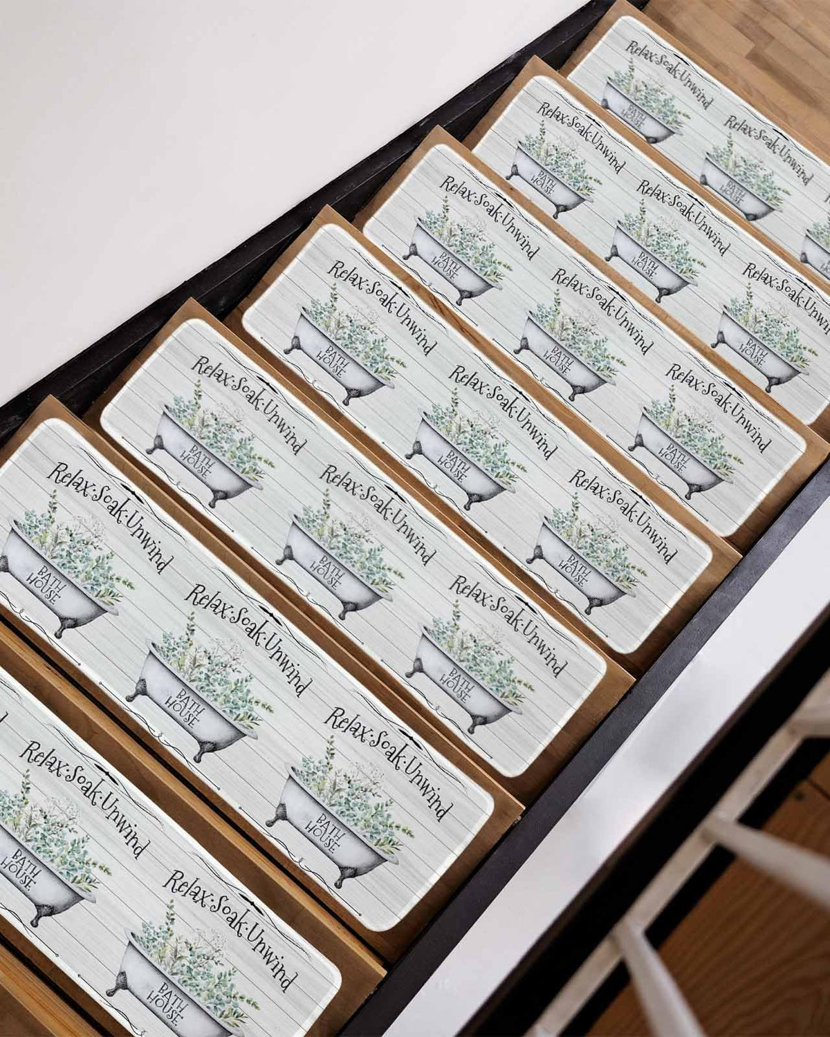 Eucalyptus Leaves 15 Pack Non Slip Stair Treads 8x30 inch C99392