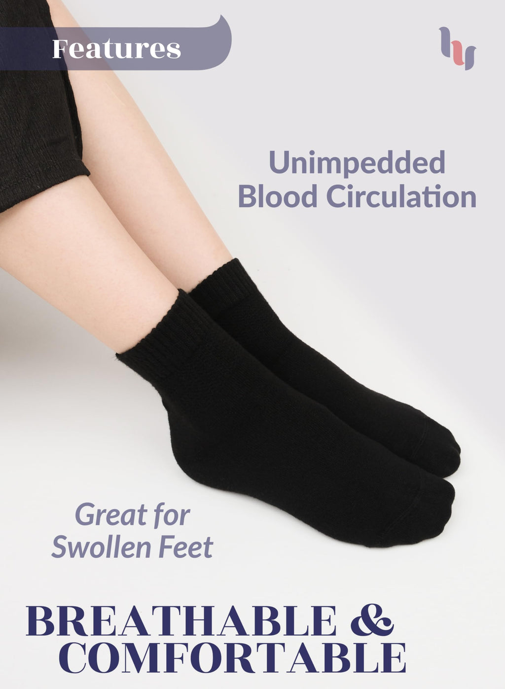 Loose Fit Bamboo Ankle Socks N768