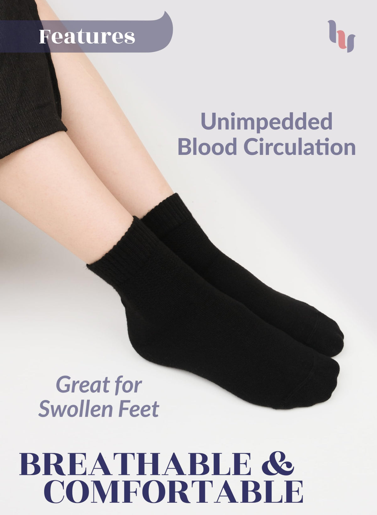 Loose Fit Bamboo Ankle Socks N768