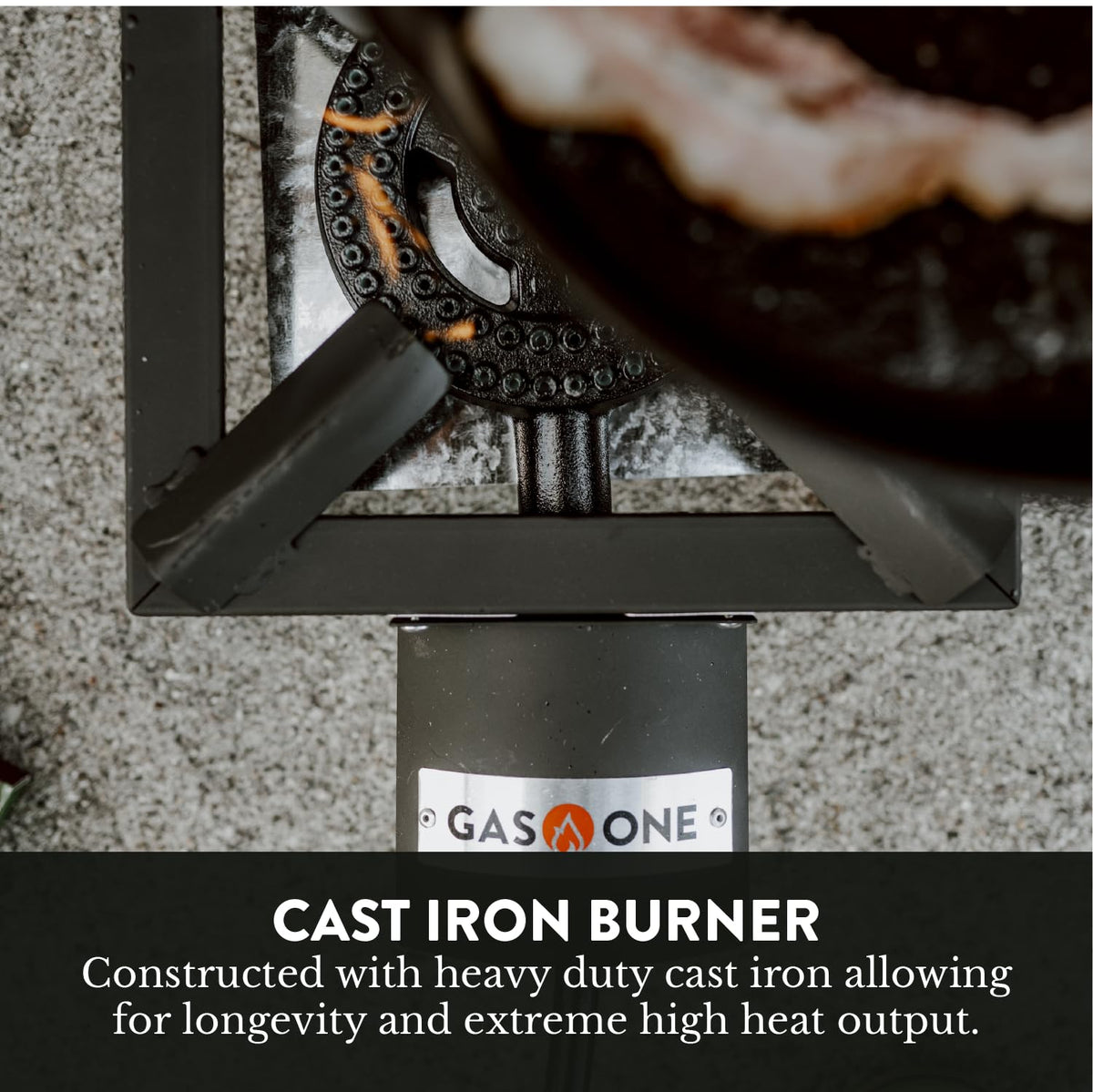 High Pressure Single Propane Burner with Heat Shield J252