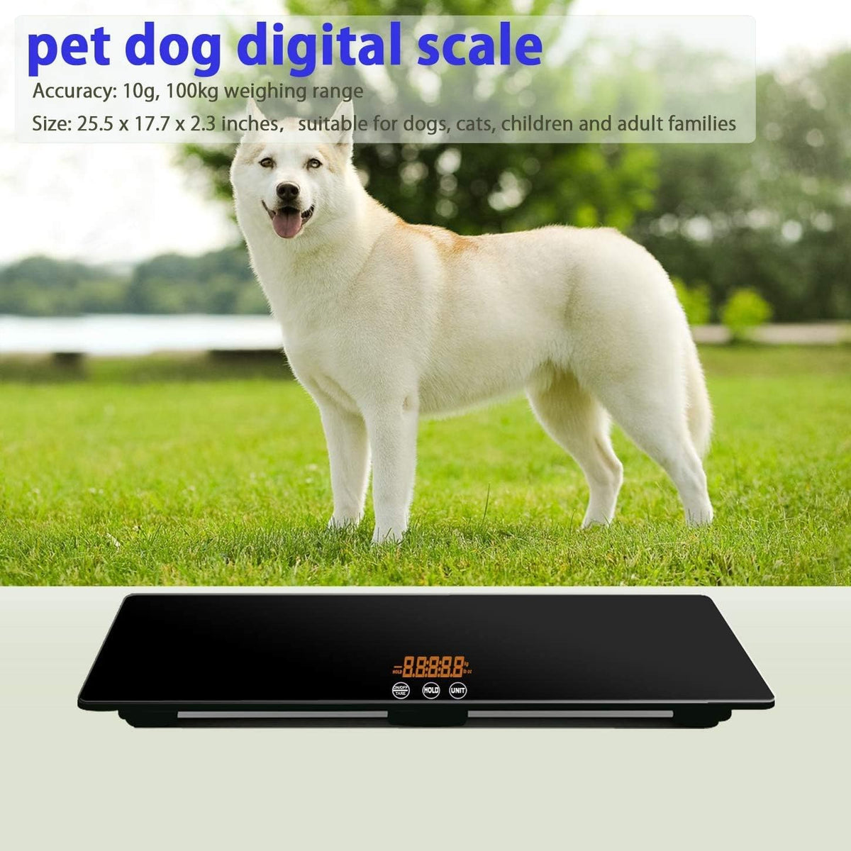 Digital Pet Scale 220 lbs Black Q587347