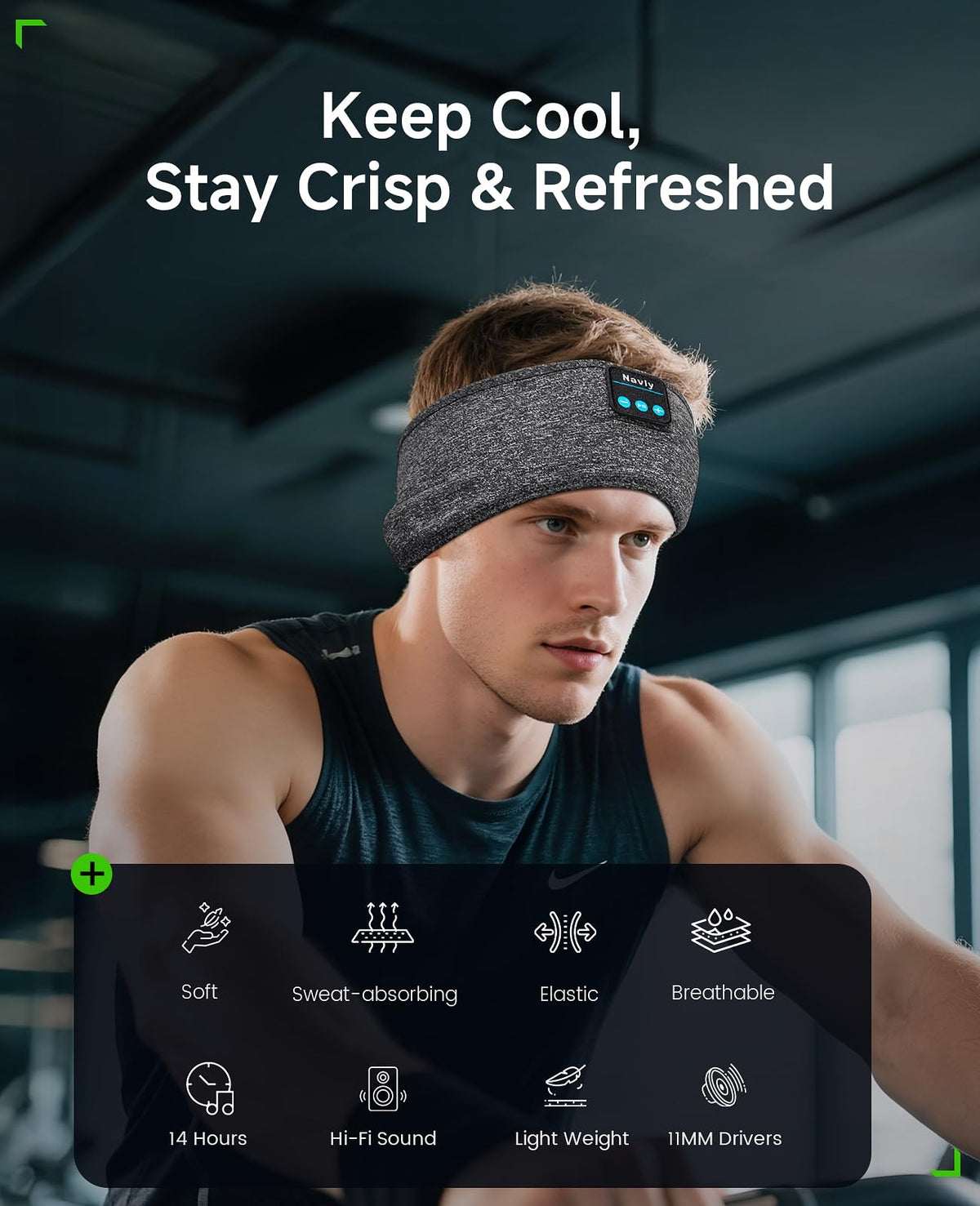 Bluetooth 5.4 Wireless Sleep Mask Headphones X300363