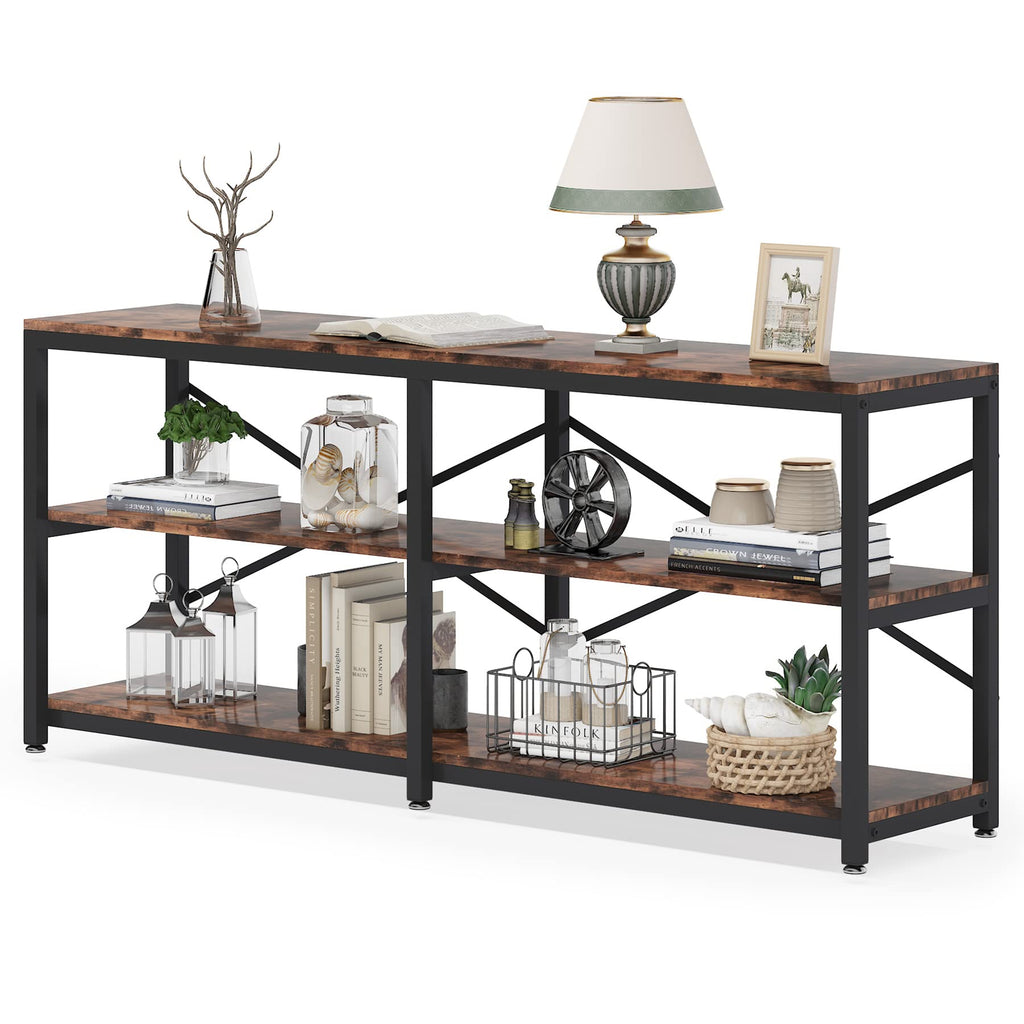 70.9 Inch 3-Tier Console Table with Storage Shelves B985