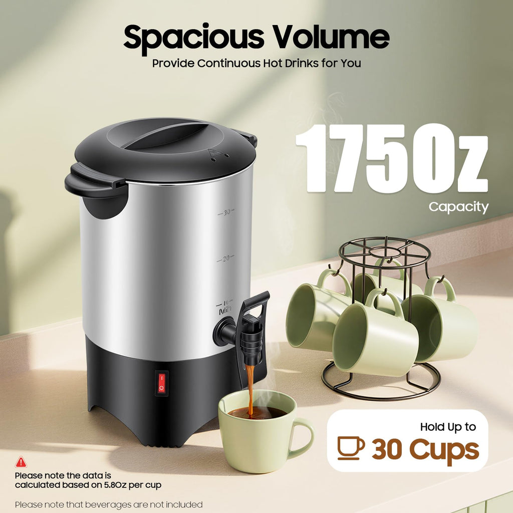 30 Cups Stainless Steel Electric Coffee Urn J668
