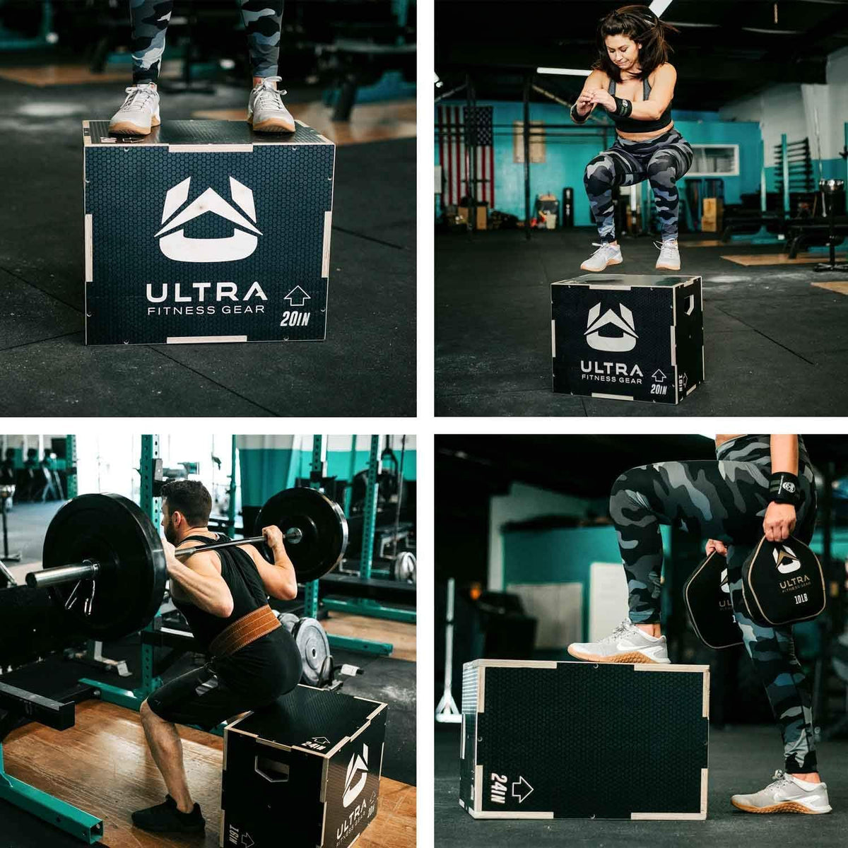 Wooden Plyo Box, 16/14/12 Anti-Slip T6808