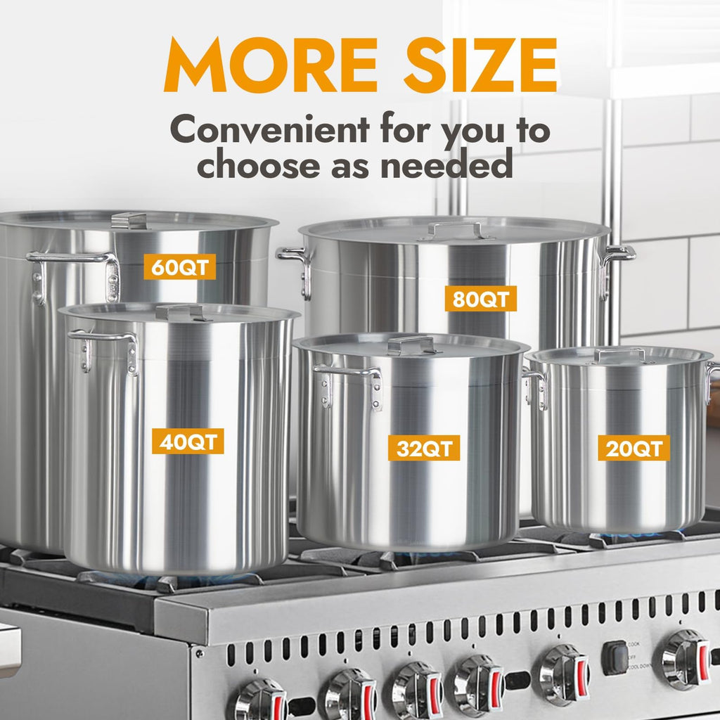 32 Quart Aluminum Stock Pot with Lid M447754