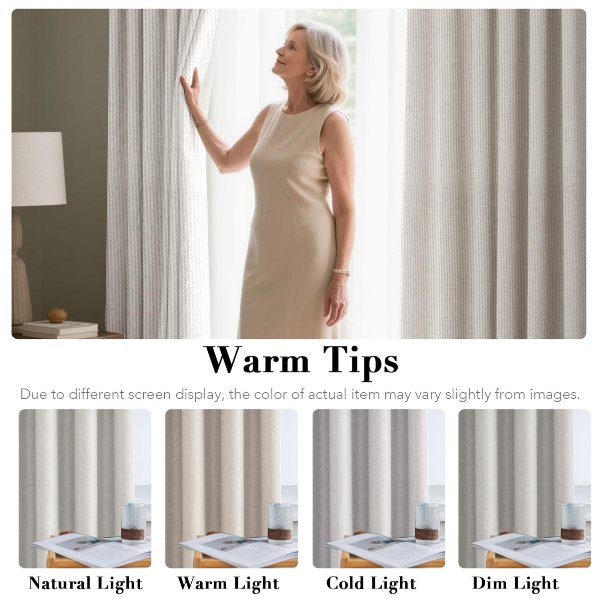 Polyester Room Darkening Blackout Curtain 100 x 84 Inches K908