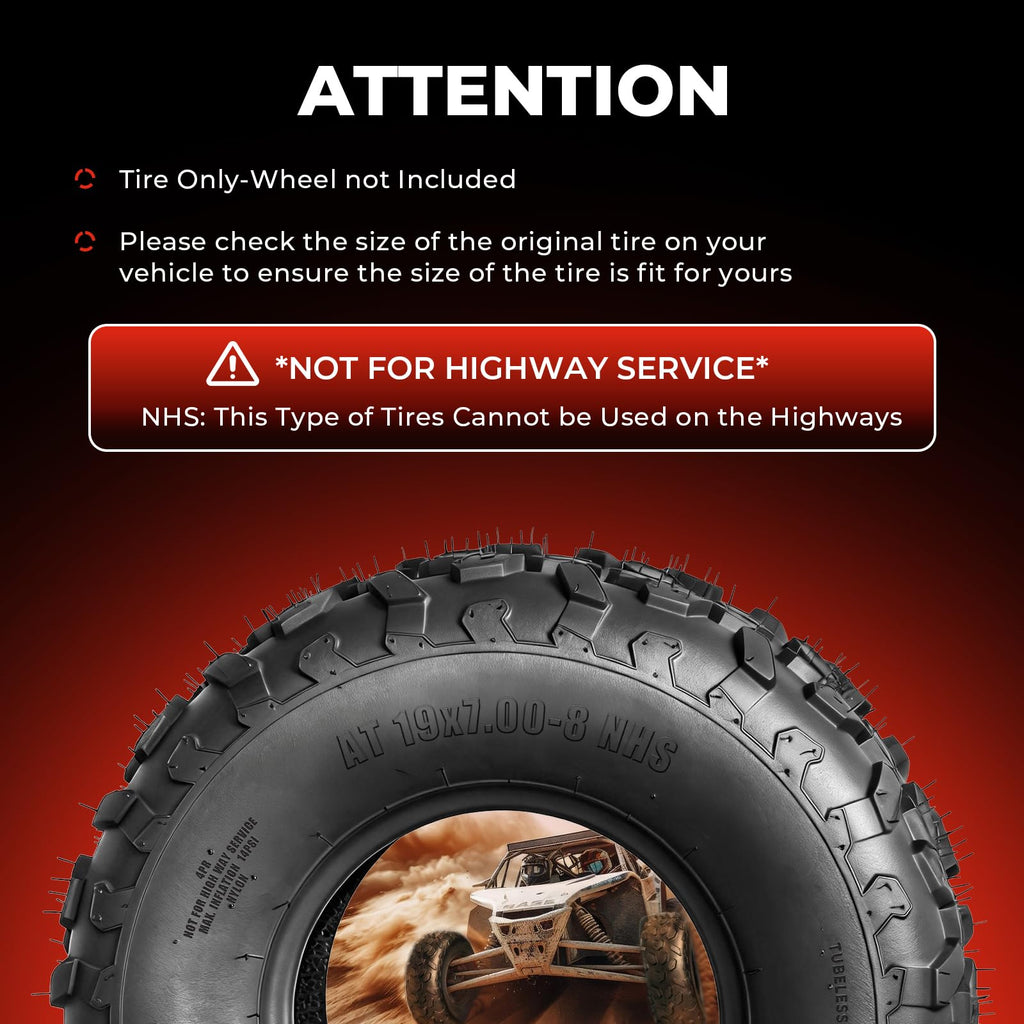 19x7-8 ATV/UTV Tires Set of 2 R385