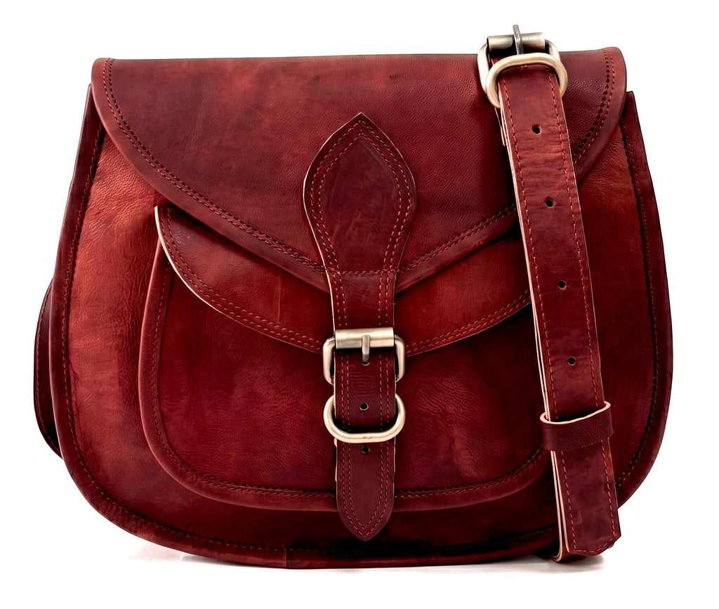 Genuine Leather Crossbody Satchel Bag Q115