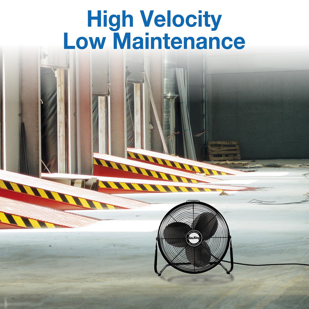 20-Inch High Velocity Pivoting Floor Fan, Black R515526