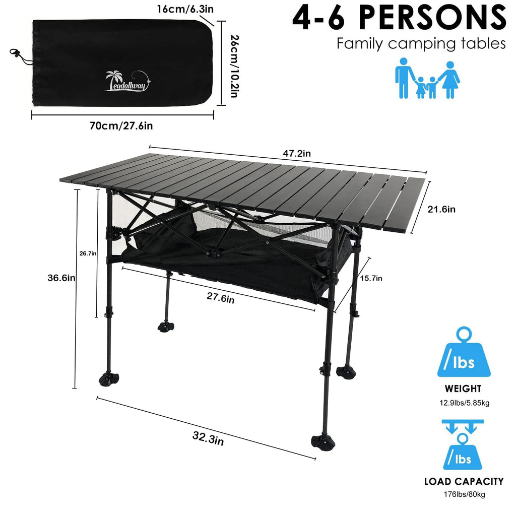 Adjustable Aluminum Camping Table I663545