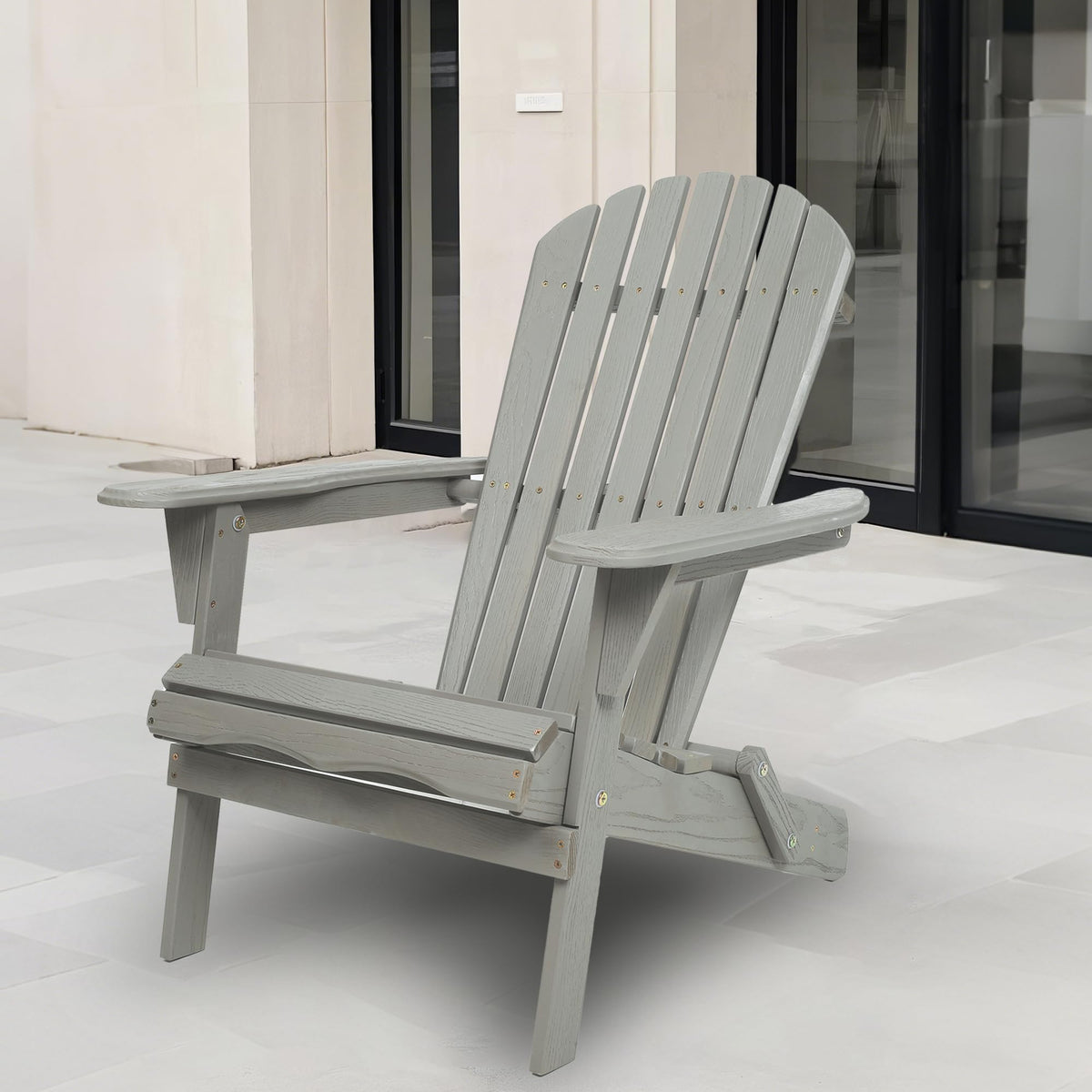 Wood Folding Adirondack Chair Set of 2 Solid Cedar K38584