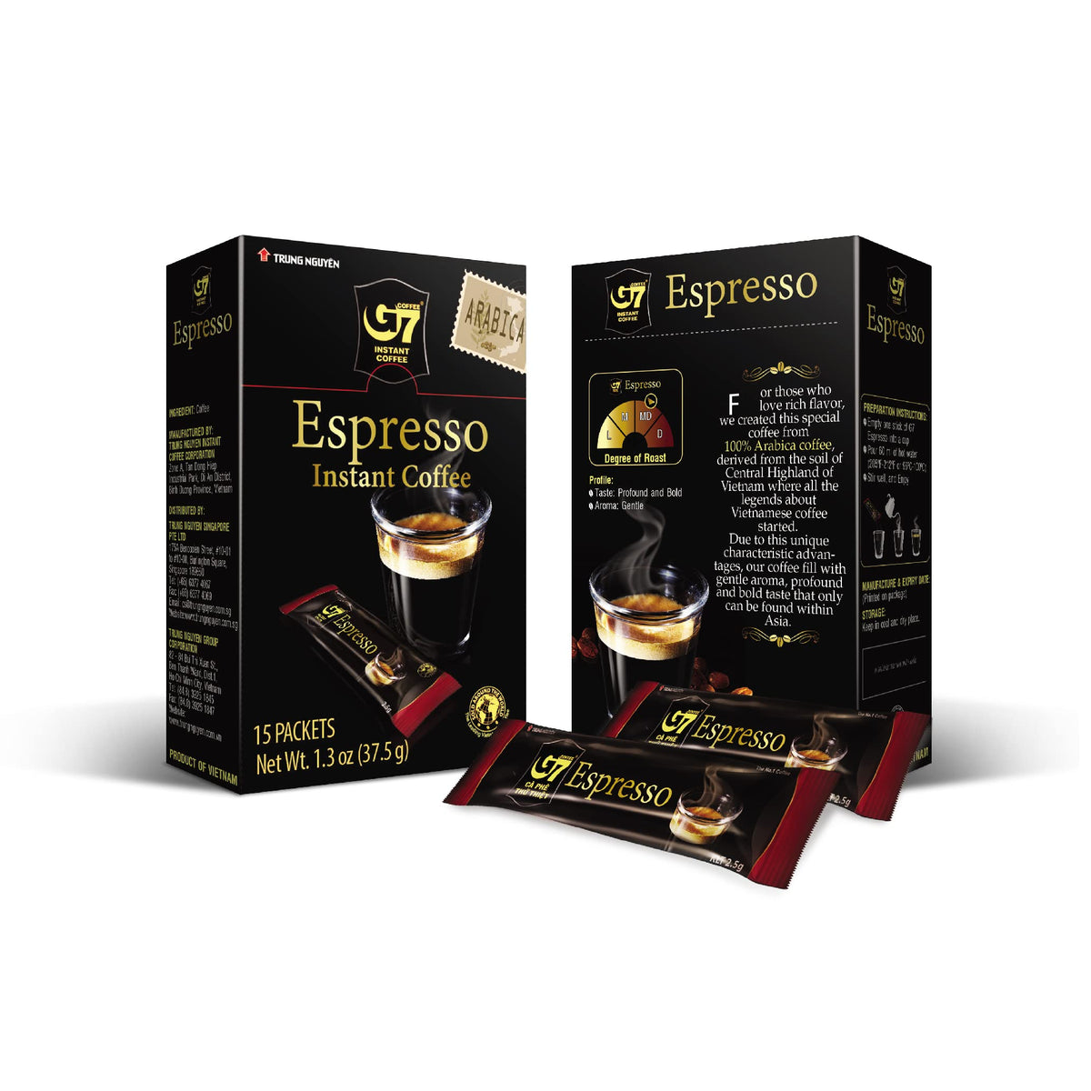 Instant Arabica Coffee 15 Packets 4-Pack I777