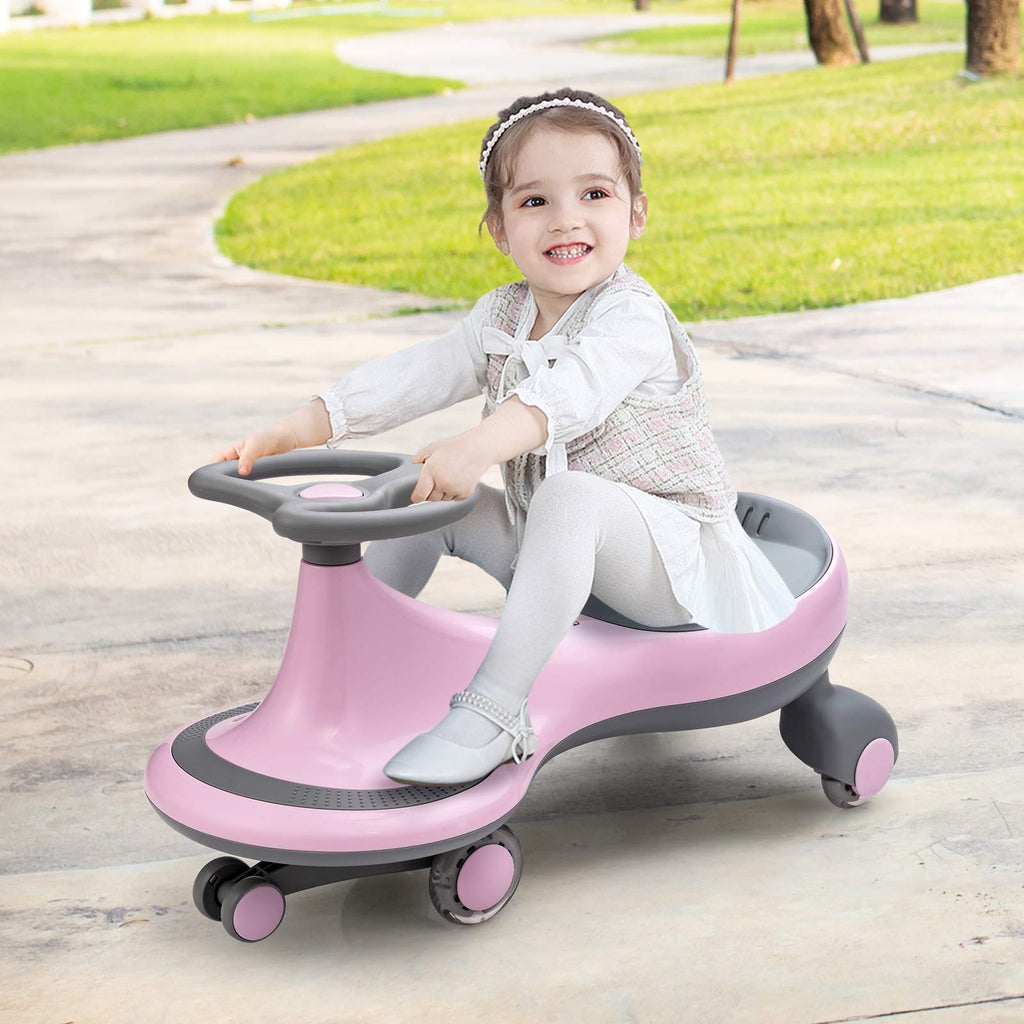 Pink Wiggle Car with LED Flashing Wheels Y667