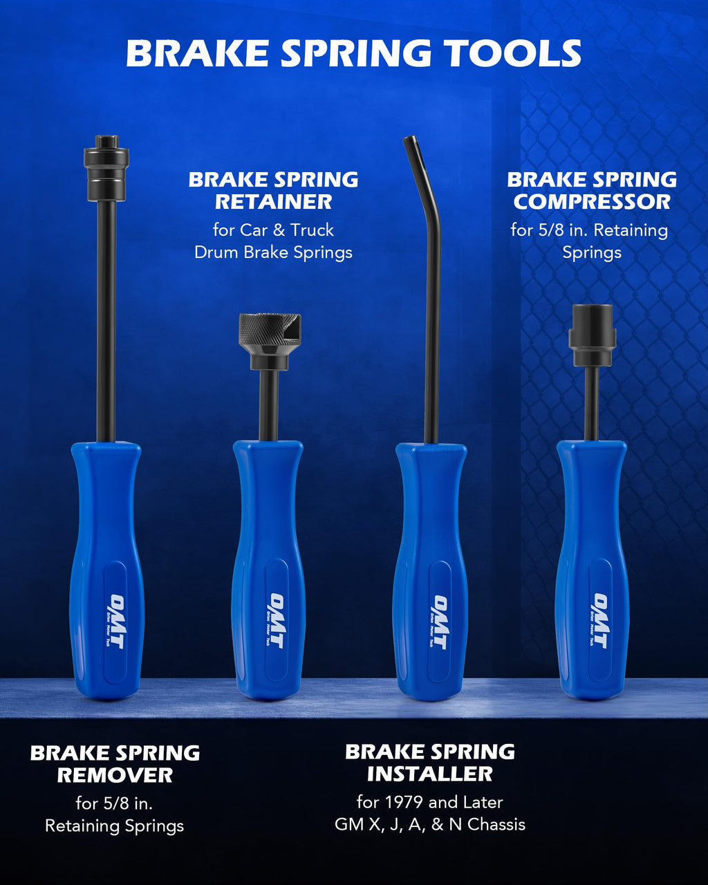 10pc Drum Brake Tool Kit with Spring Pliers and Adjusting Spoons Set J229484