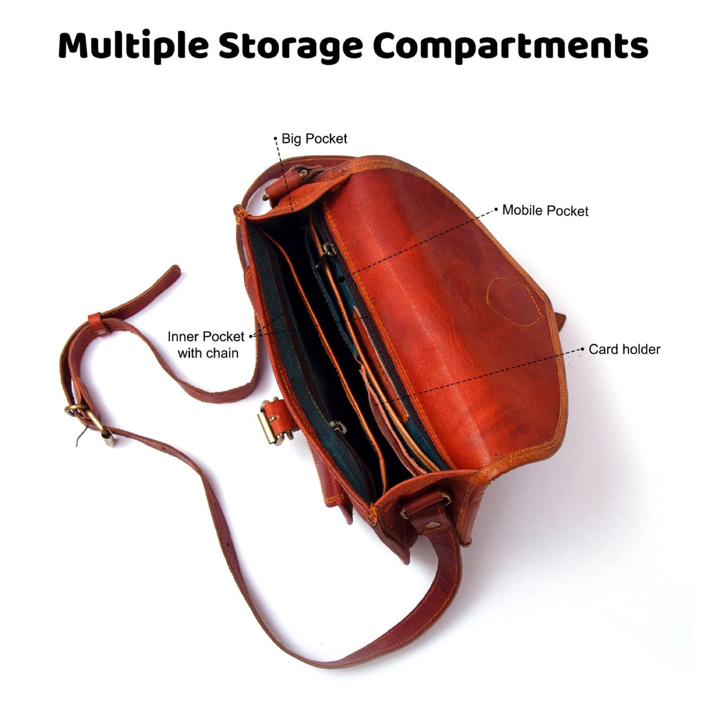 Genuine Leather Crossbody Satchel Bag Q115