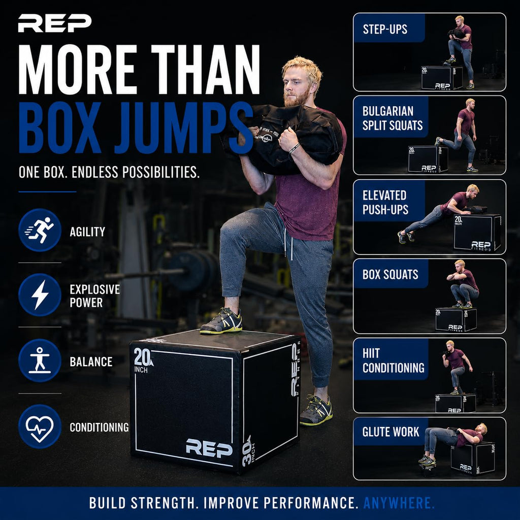 3-in-1 Foam Plyo Box 16" 20" 24" W559