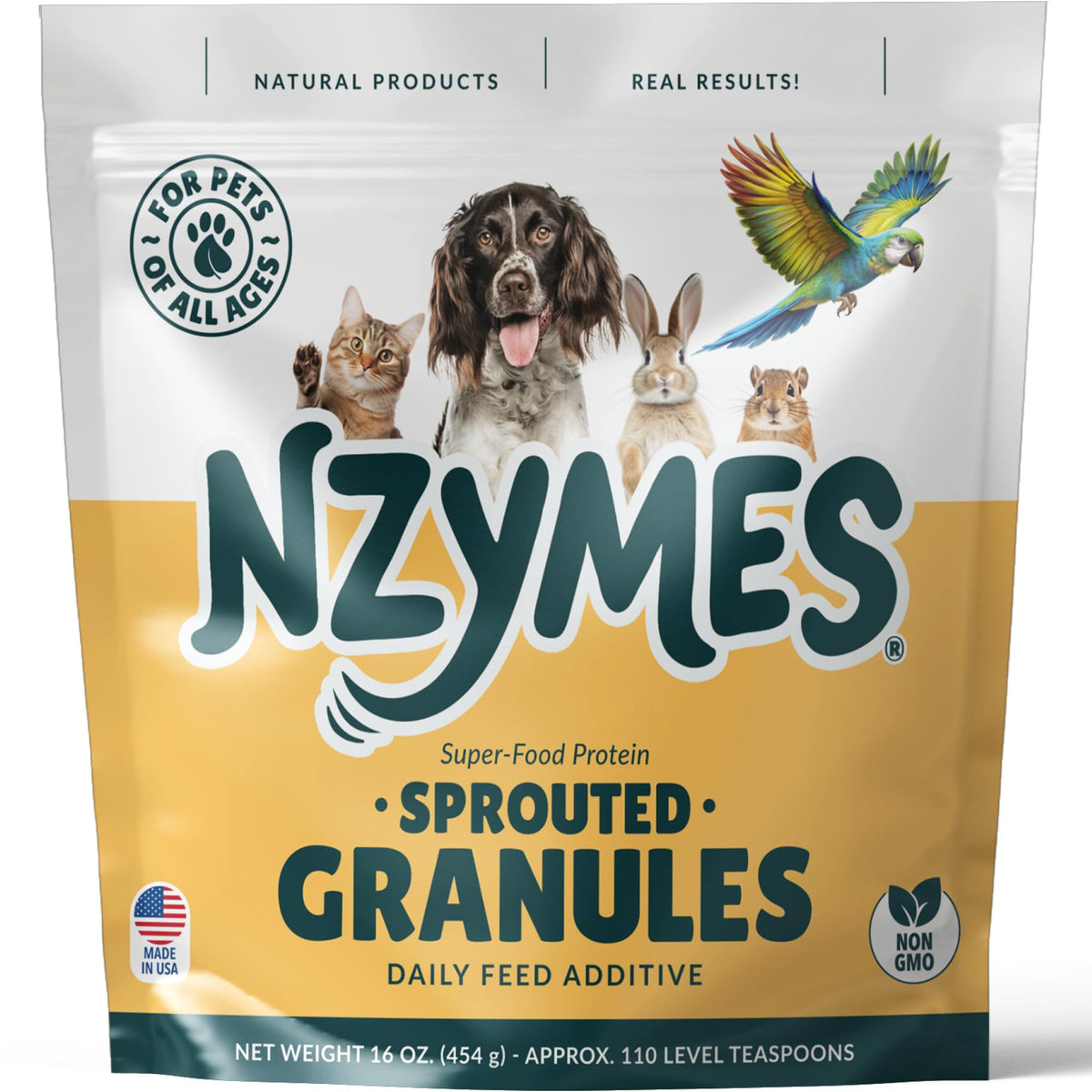 Sprouted Granules Super-Food Topper for Dogs, Cats & Horses, 1 lb B98368