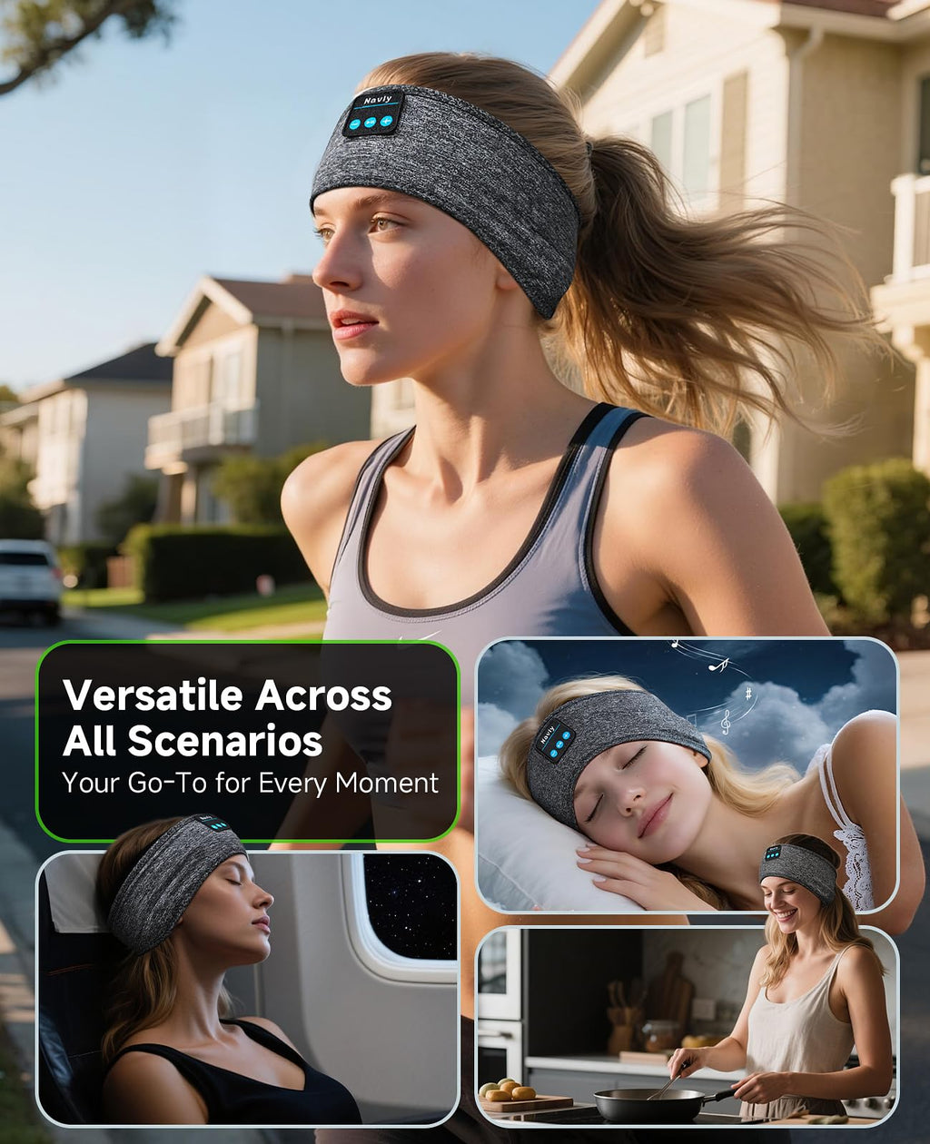 Bluetooth 5.4 Wireless Sleep Mask Headphones X300363